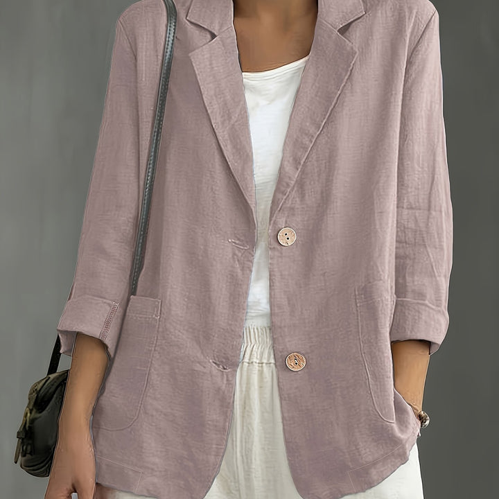 Lauren | Two Button Cotton Blazer