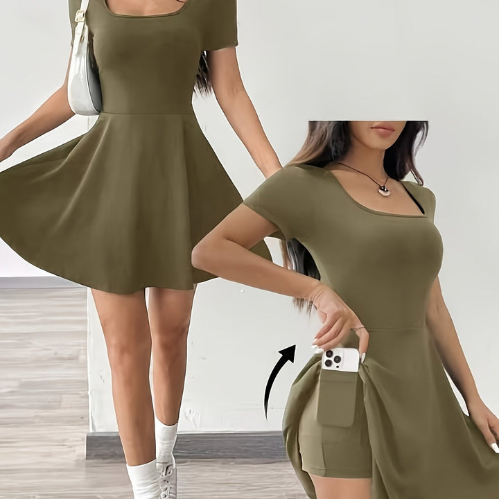 Bonnie | Square Neck Everyday Dress