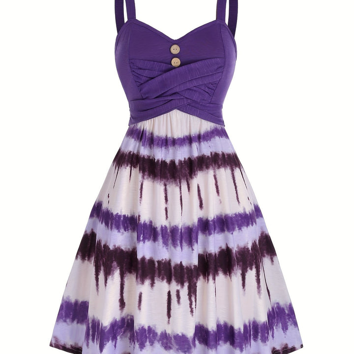 Kendra | Tie Dye Button Front Dress