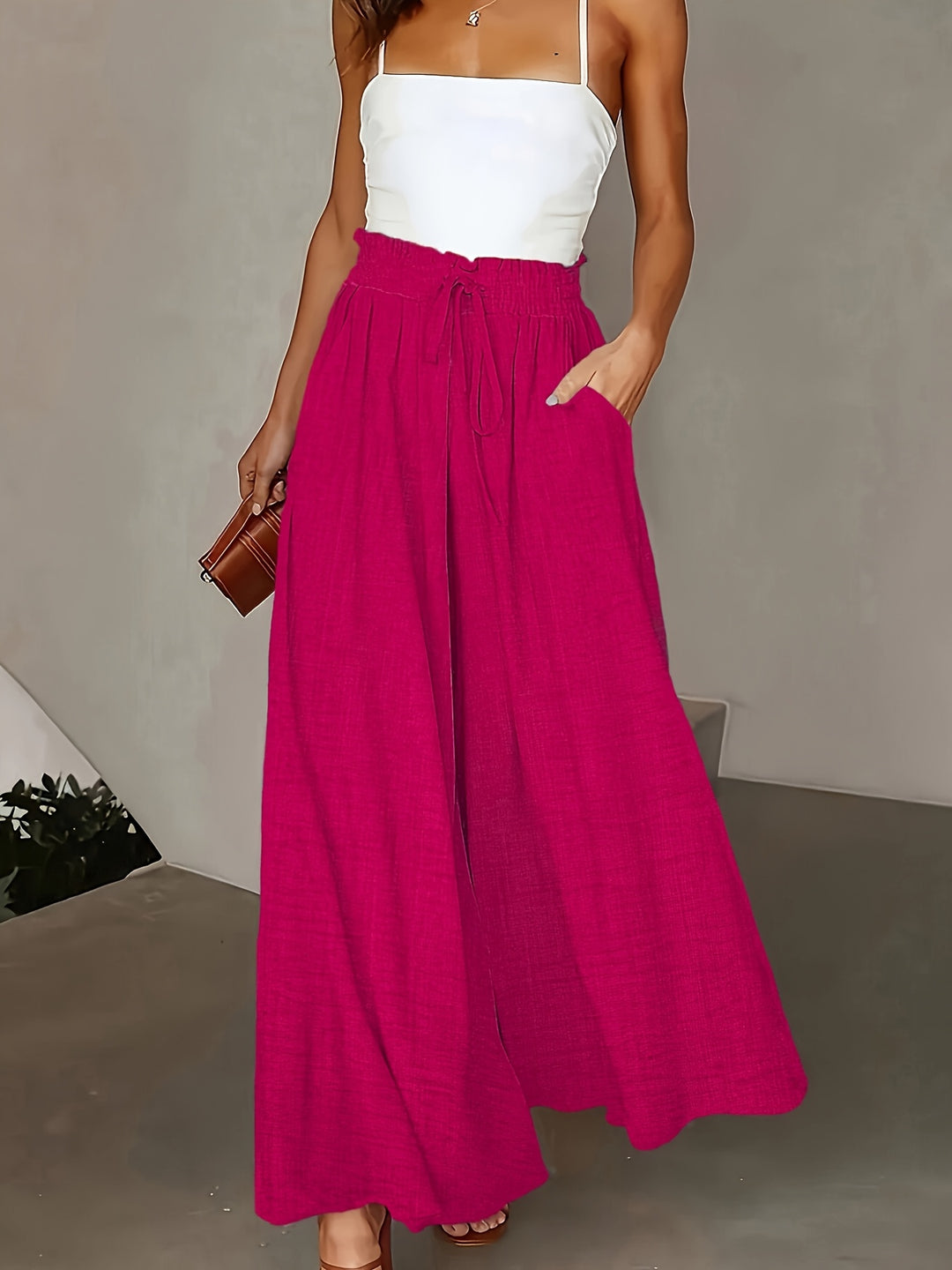 Kayla | Drawstring Wide Leg Pants