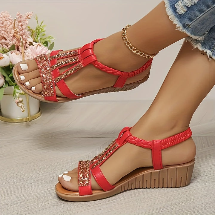 Ashley | Embellished Wedge Sandals