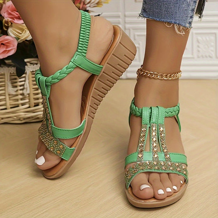 Ashley | Embellished Wedge Sandals