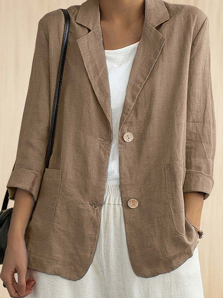 Lauren | Two Button Cotton Blazer