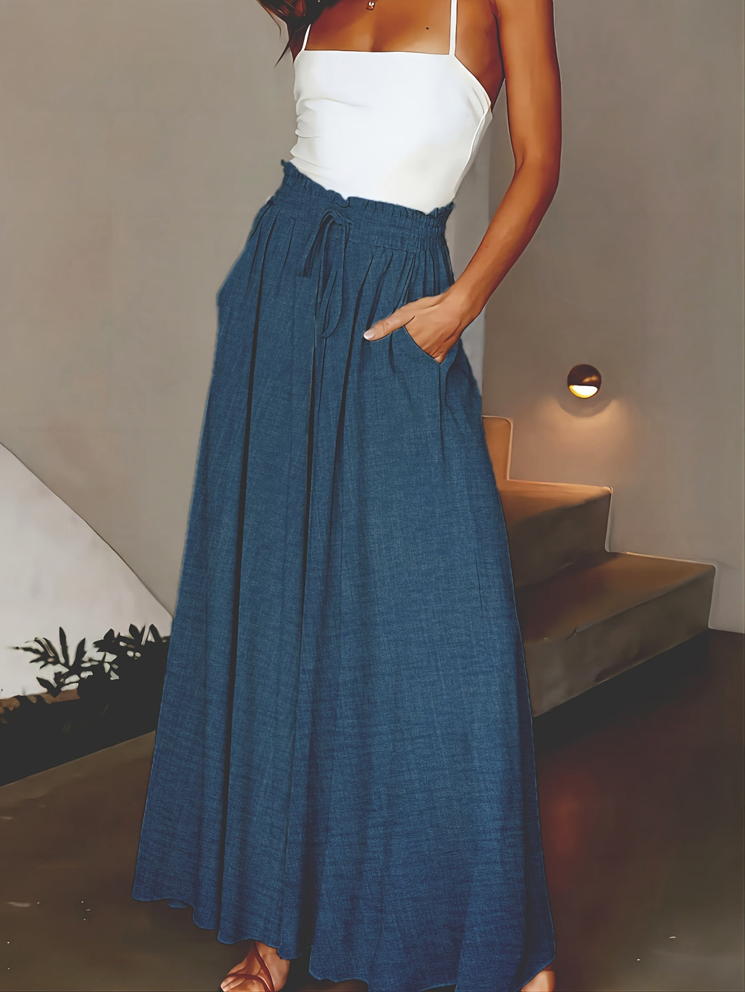 Kayla | Drawstring Wide Leg Pants