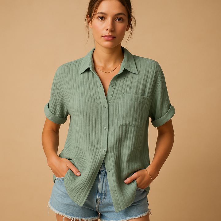 Avery | Gauze Short Sleeve Shirt