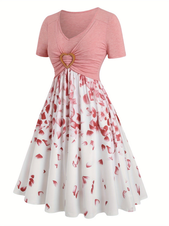 Alison | Floral V-Neck A-Line Dress