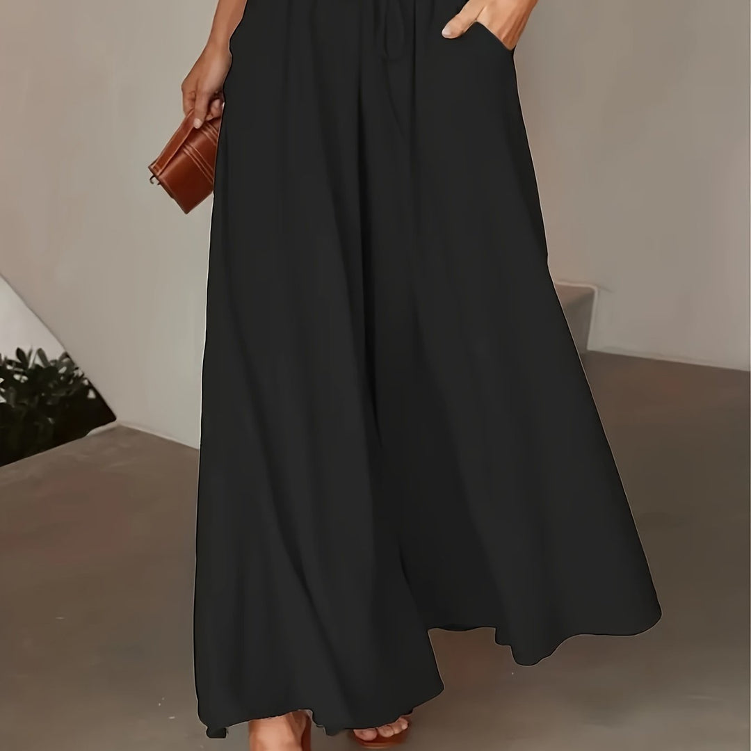 Riley | High Waist Drawstring Wide Leg Pants