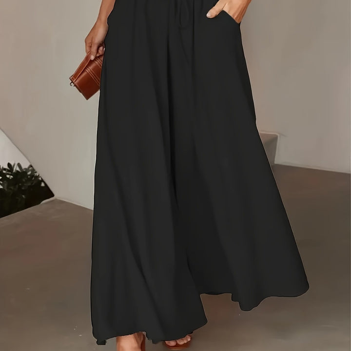 Riley | High Waist Drawstring Wide Leg Pants