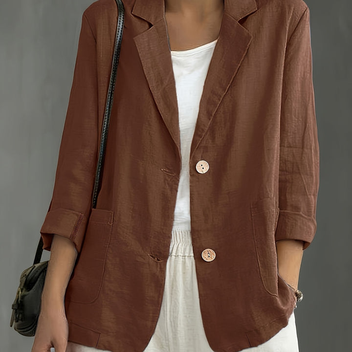 Lauren | Two Button Cotton Blazer