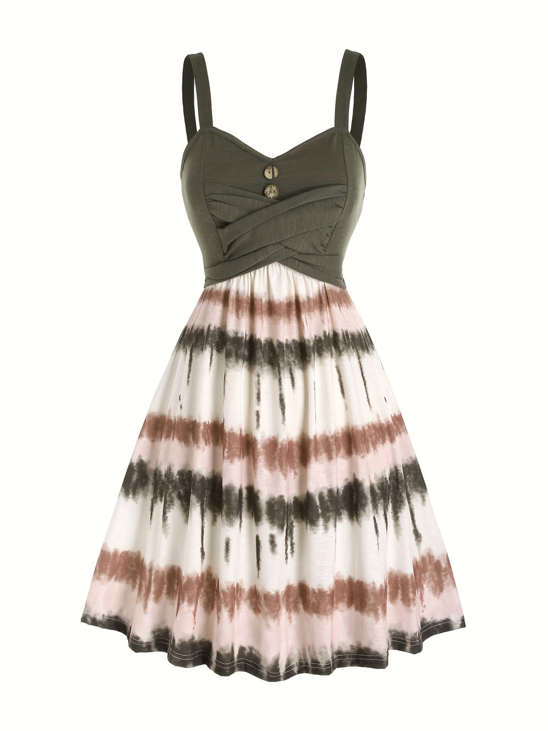 Kendra | Tie Dye Button Front Dress