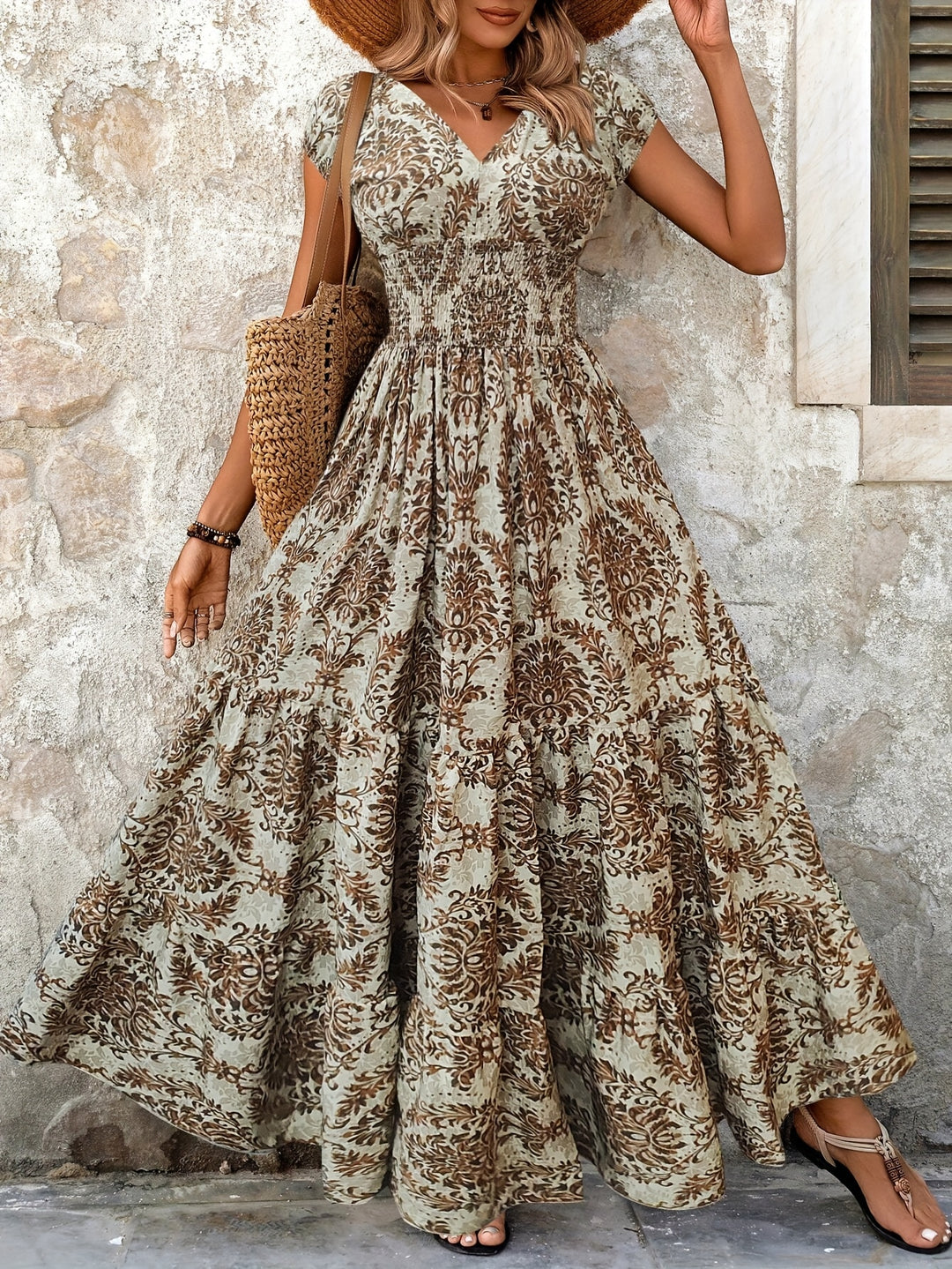 Wendy | Patchwork Print Maxi Dress