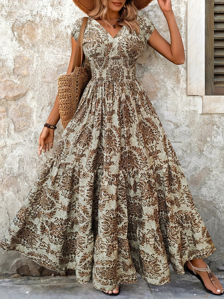 Wendy | Patchwork Print Maxi Dress
