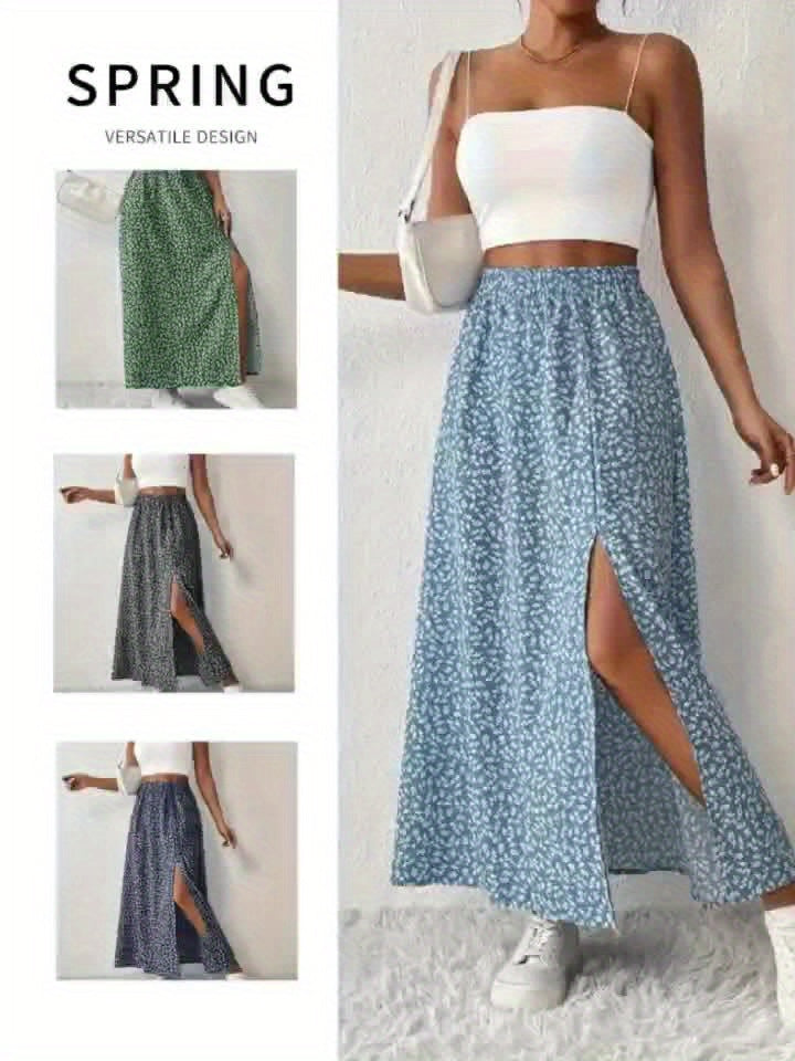 Brittany | Floral High Waist Maxi Skirt