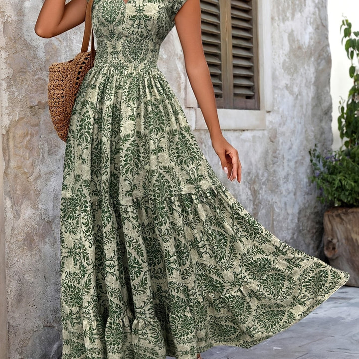 Wendy | Patchwork Print Maxi Dress