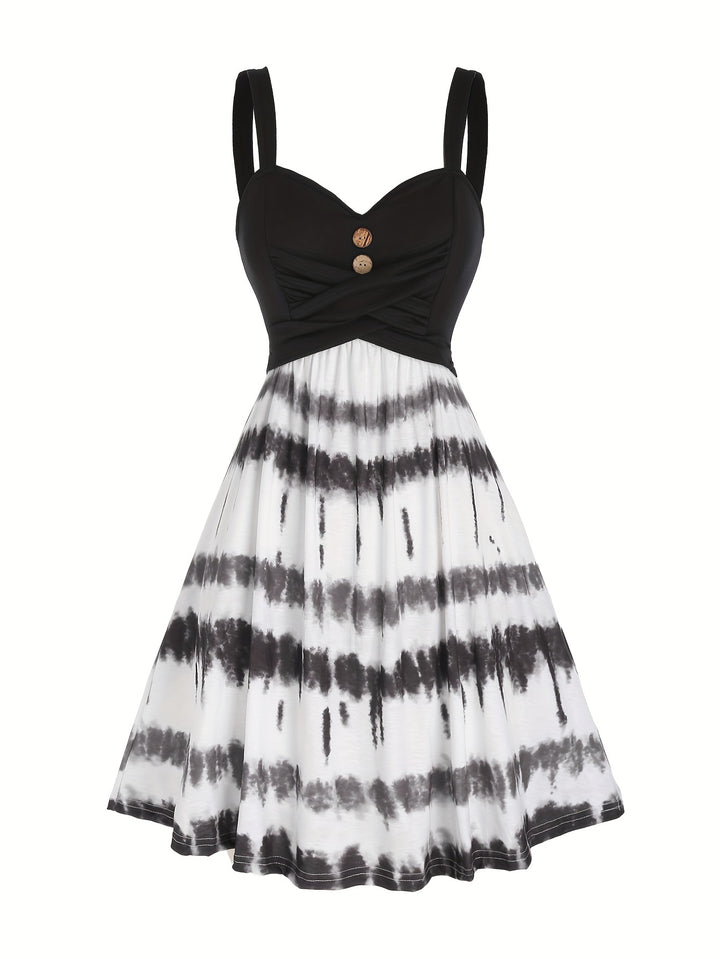 Kendra | Tie Dye Button Front Dress