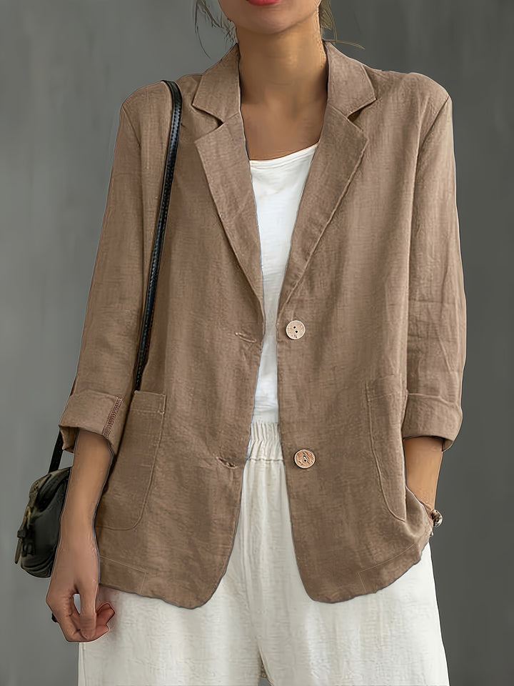 Lauren | Two Button Cotton Blazer