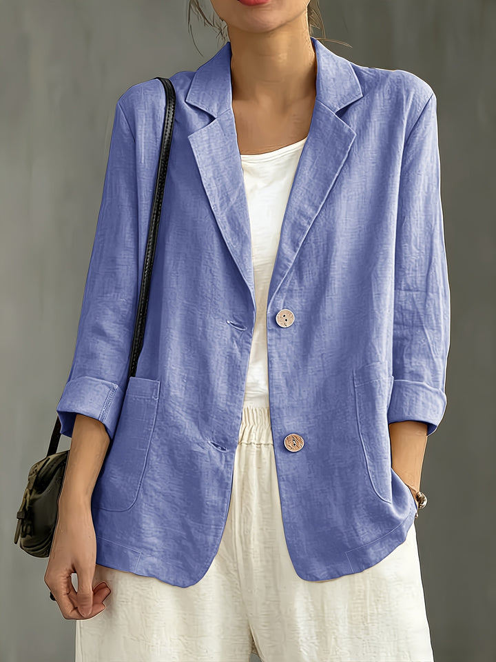 Lauren | Two Button Cotton Blazer
