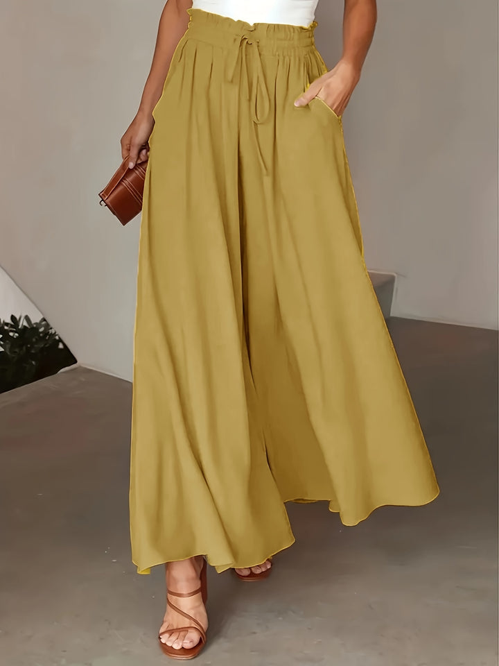 Riley | High Waist Drawstring Wide Leg Pants