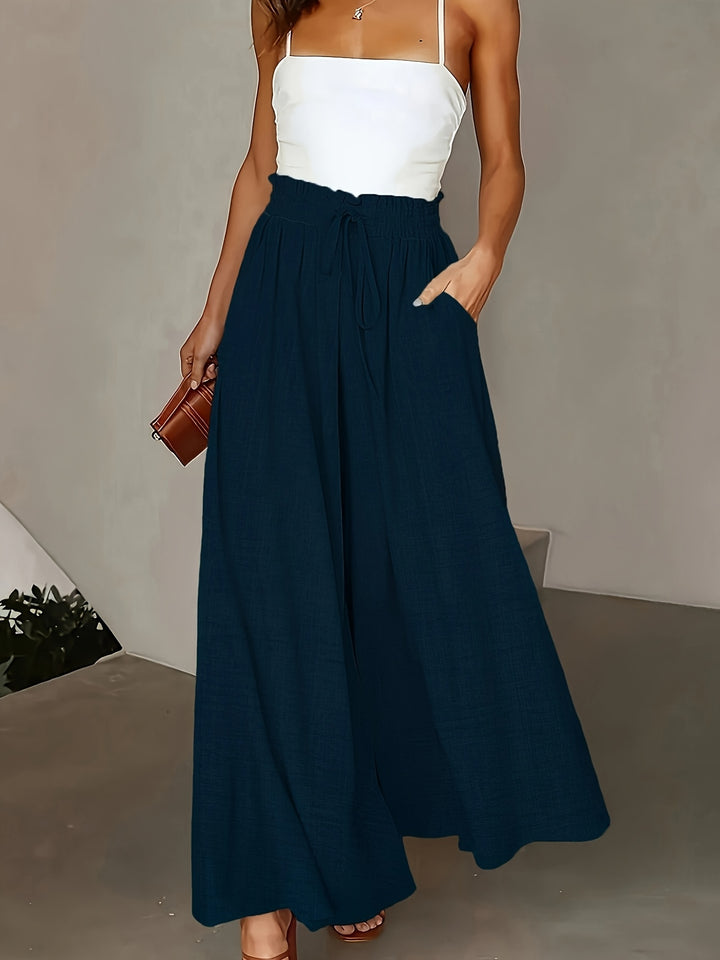 Kayla | Drawstring Wide Leg Pants