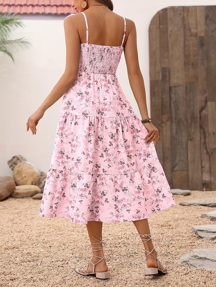 Roxie | Bohemian Floral Midi Dress