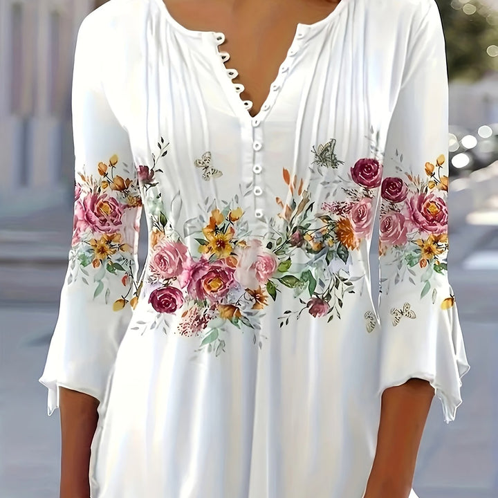 Shannon | Floral Button Front Blouse