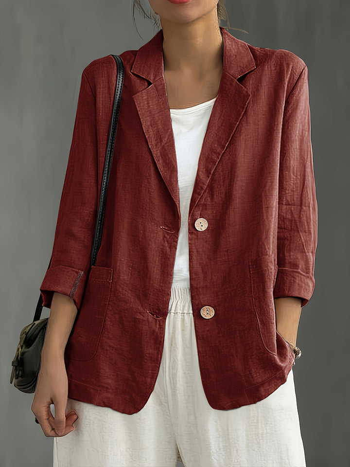 Lauren | Two Button Cotton Blazer