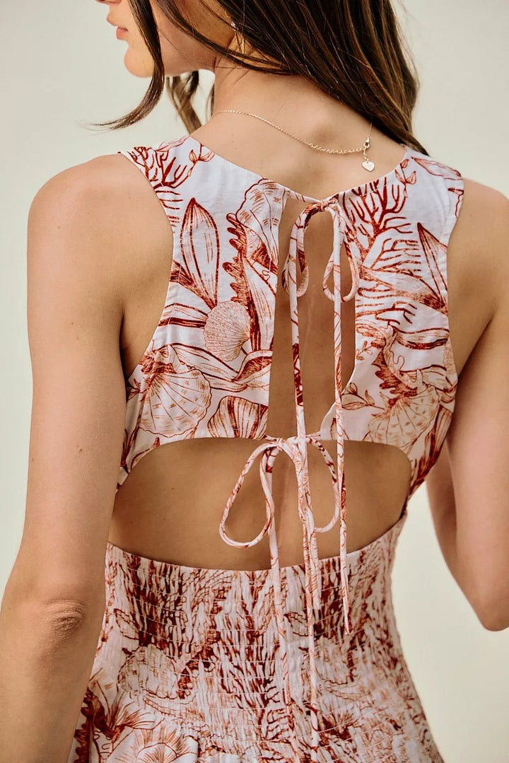 Marlee | Shell Print Fit and Flare Mini Dress