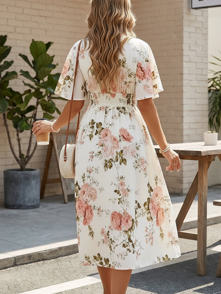 Cheryl | Printed Wrap Midi Dress