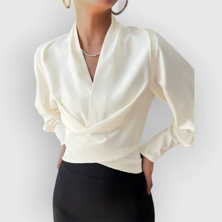 Scarlett | Satin Wrap Blouse