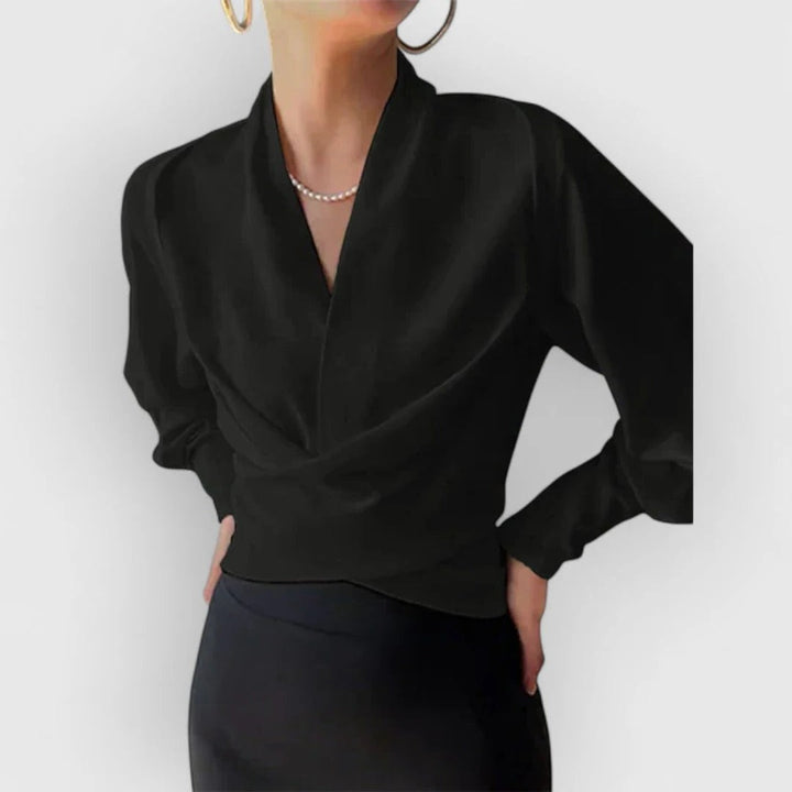 Scarlett | Satin Wrap Blouse