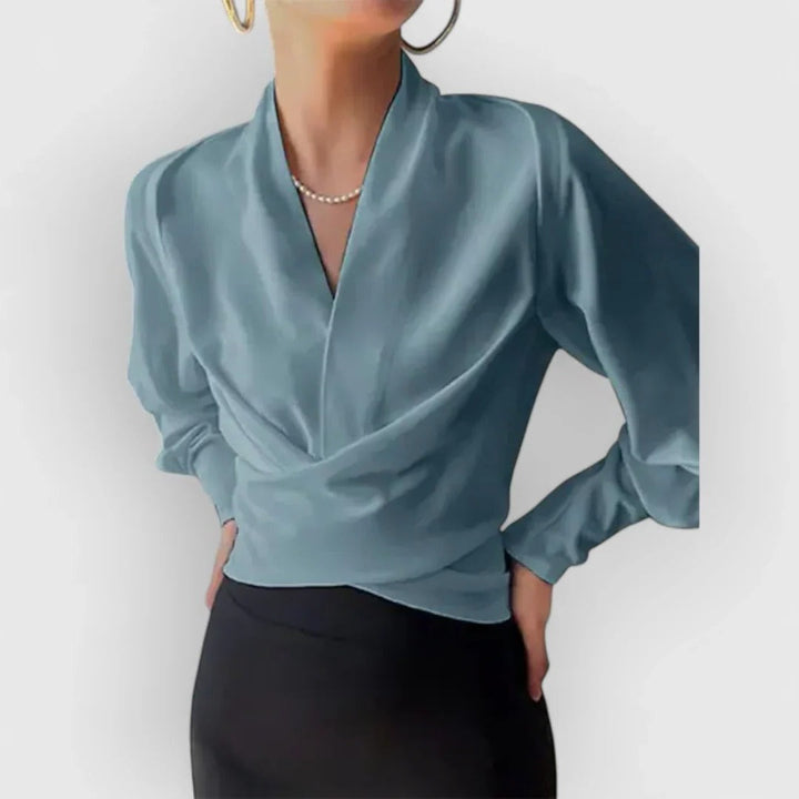 Scarlett | Satin Wrap Blouse