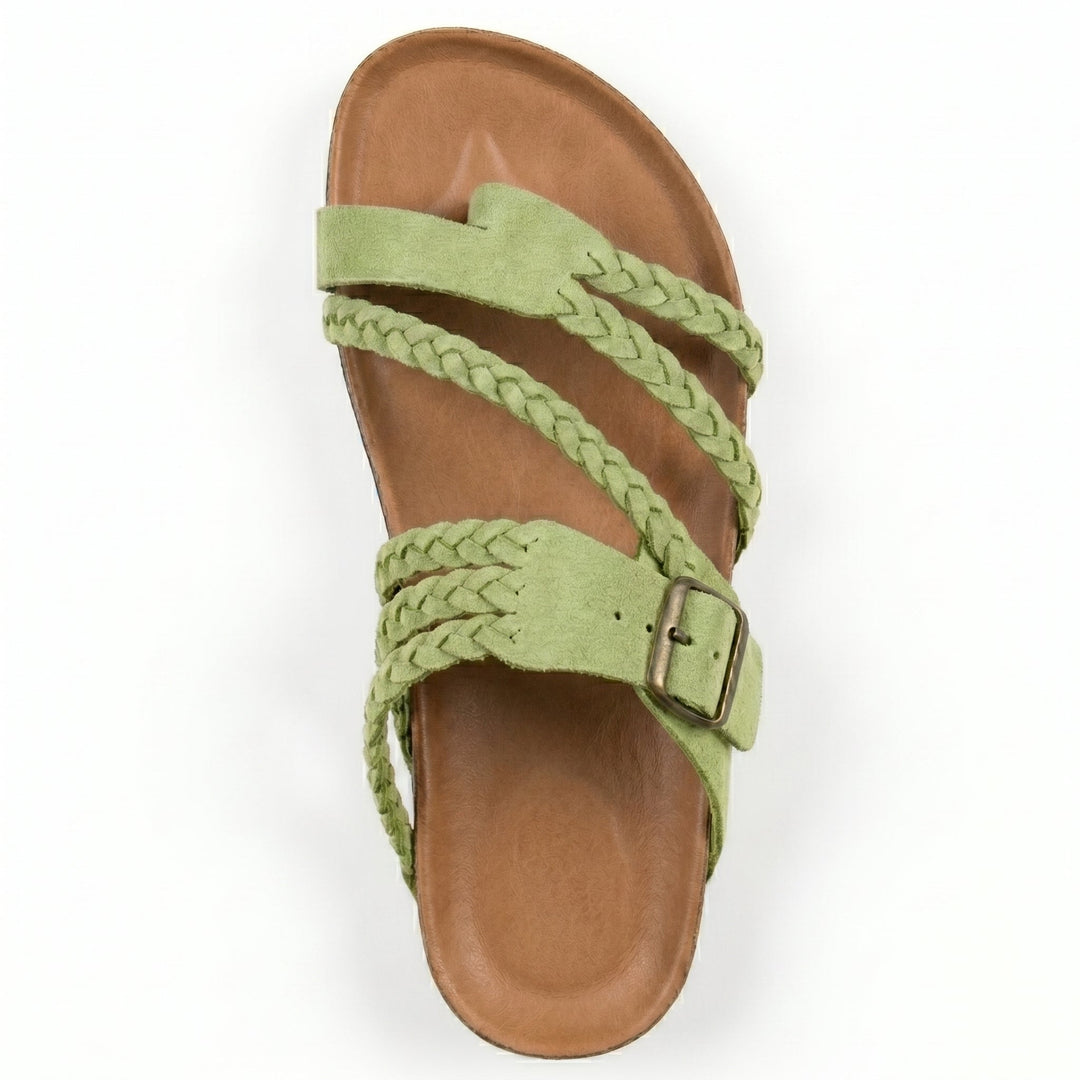 Paula | Braided Flat Sandals