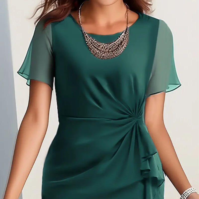 Arletta - Soft-Touch Gathered-Waist Dress