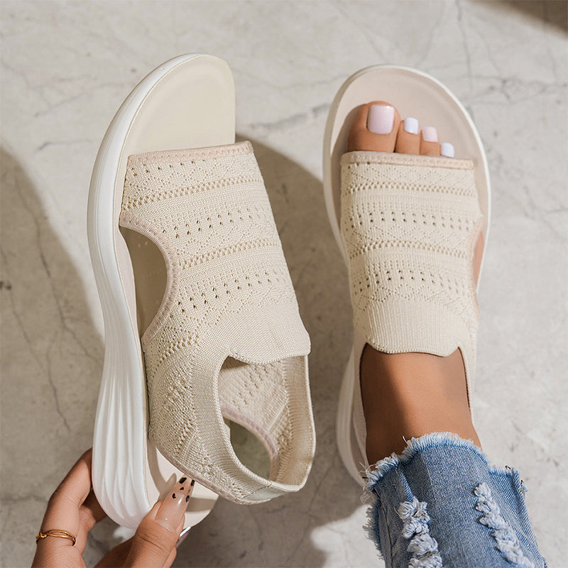 Dawn | Knit Platform Sandals