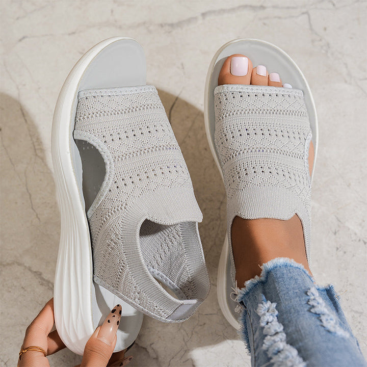 Dawn | Knit Platform Sandals
