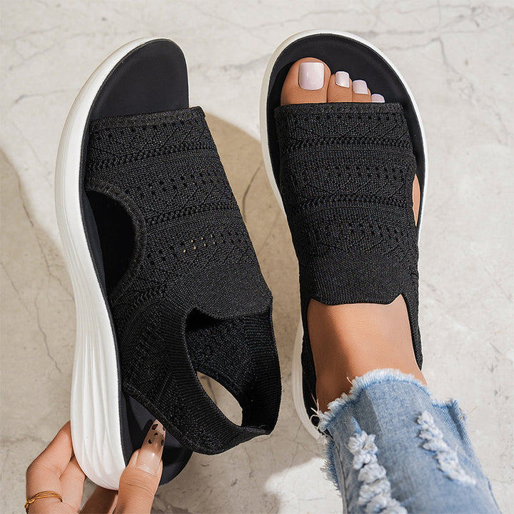 Dawn | Knit Platform Sandals