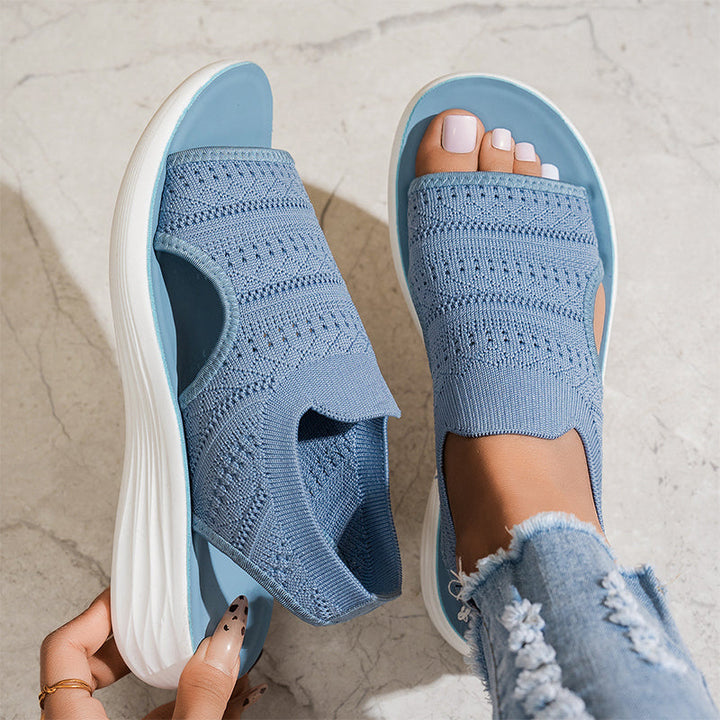 Dawn | Knit Platform Sandals