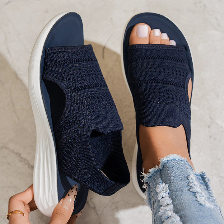 Dawn | Knit Platform Sandals