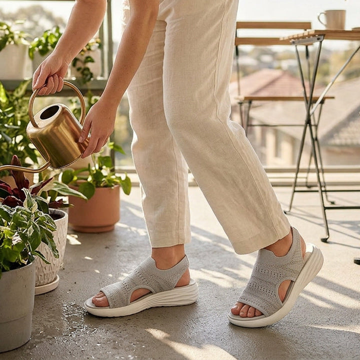 Dawn | Knit Platform Sandals